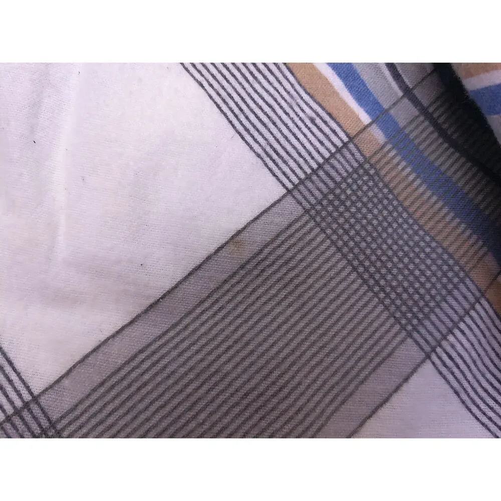 Vintage Kenneth Home Fashions Glenn Brook 100% Cotton Flannel Full Sheet READ